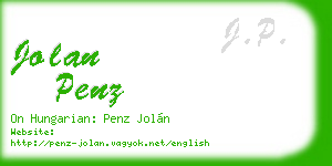 jolan penz business card